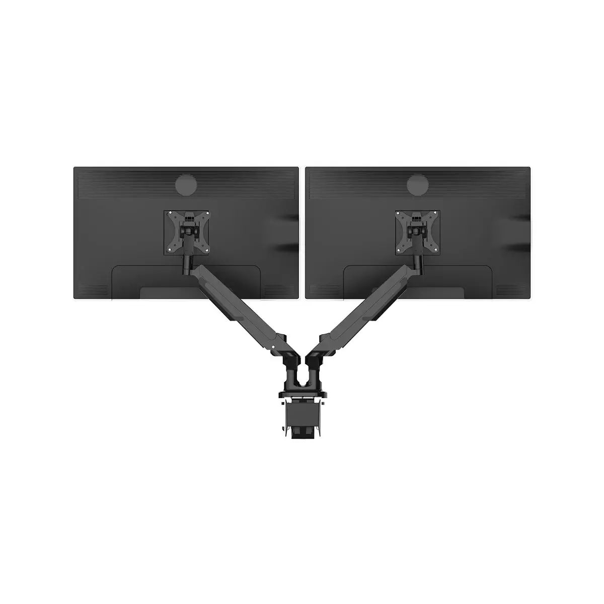 Black Dual Monitor Back