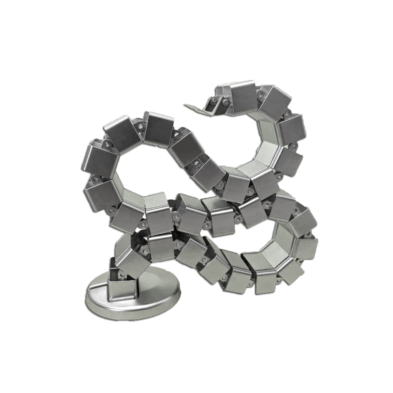 Silver Cable Management System Curled