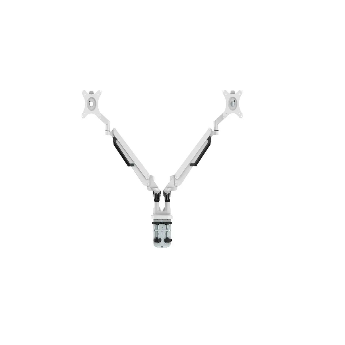 White Dual Monitor Front